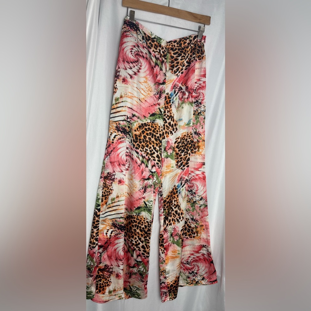 Ark & Co. Leopard Print Wide-Leg Pants Small NWT